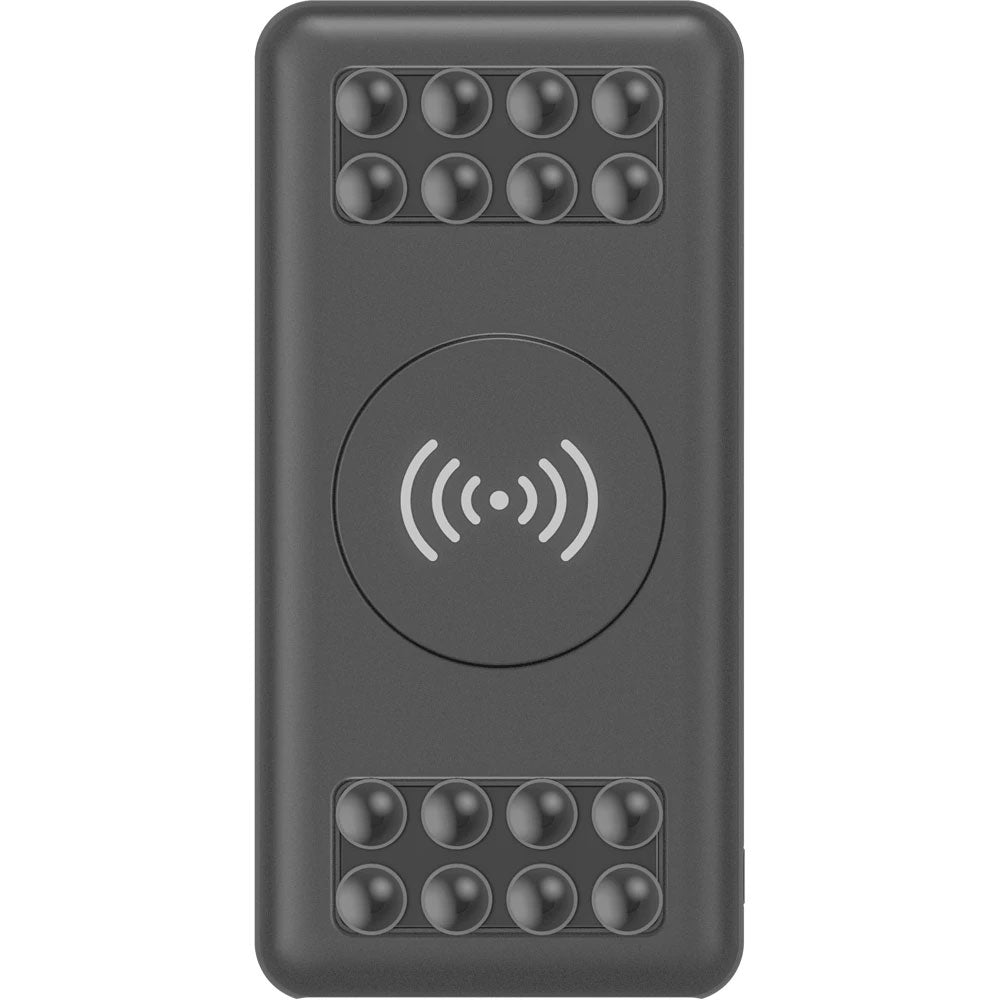 Vantuzlu ve Işıklı Wireless Powerbank – 10.000 mAh Rubber Gövdeli ve 10W Kablosuz Şarj Destekli