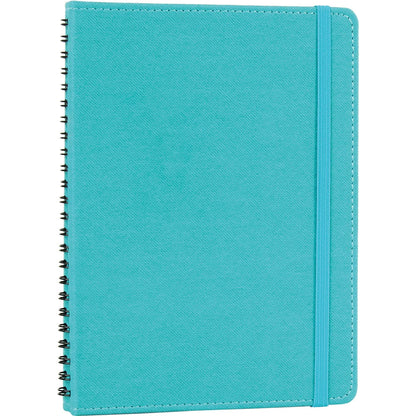 Gizli Spiralli, Keten Dokulu ve Lastikli VIP Tarihsiz Defter (15 x 21.5 cm)