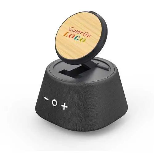 Eccotech Ekolojik Kablosuz Magsafe Sarj Cihazı+Bluetooth Hoparlör - Siyah