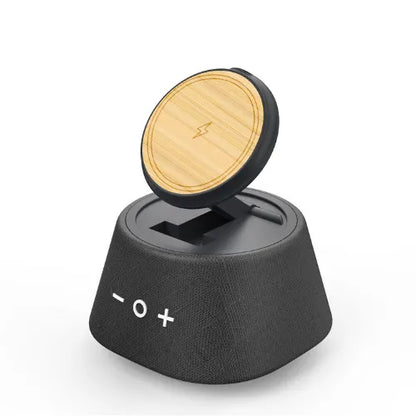 Eccotech Ekolojik Kablosuz Magsafe Sarj Cihazı+Bluetooth Hoparlör - Siyah