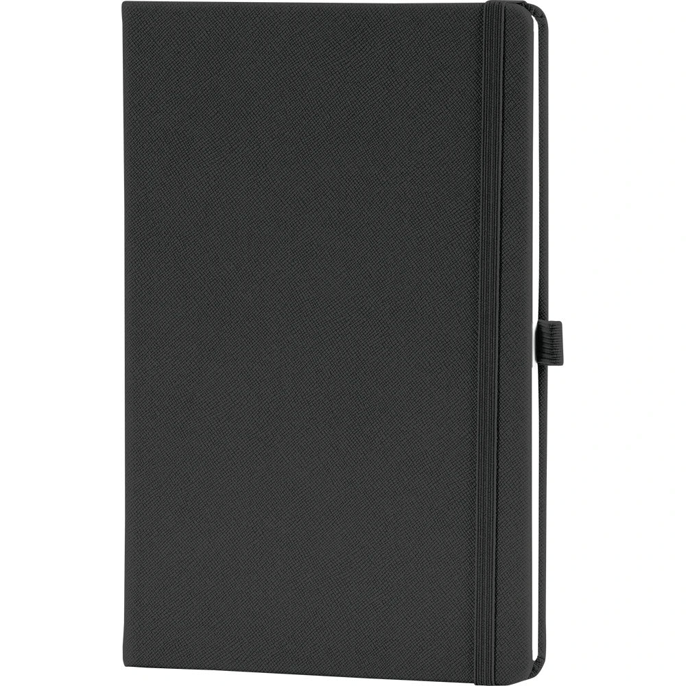 Saffiano Dokulu ve Lastikli VIP Kareli Tarihsiz Defter (16 x 24 cm)