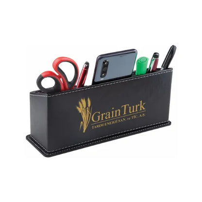 4 Bölmeli Organizer Suni Deri Kalemlik