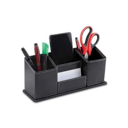4 Bölmeli Organizer Suni Deri Kalemlik