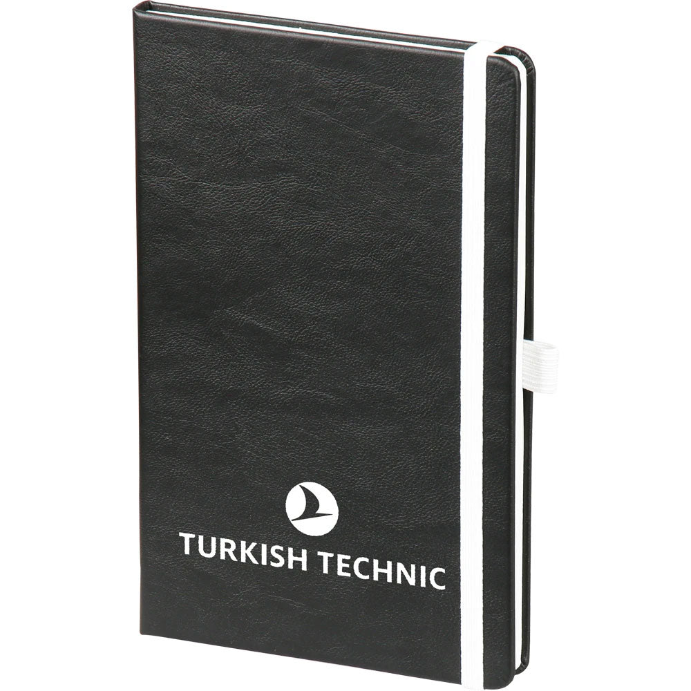 Yumuşak Termo Deri Kapaklı ve Beyaz Lastikli VIP Tarihsiz Defter (13 x 21 cm)