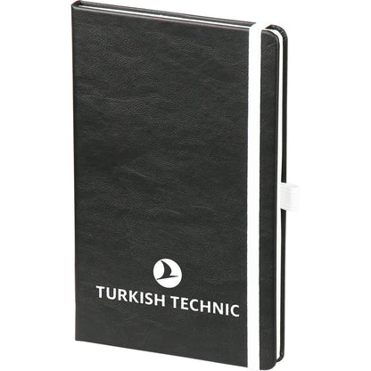 Yumuşak Termo Deri Kapaklı ve Beyaz Lastikli VIP Tarihsiz Defter (13 x 21 cm)