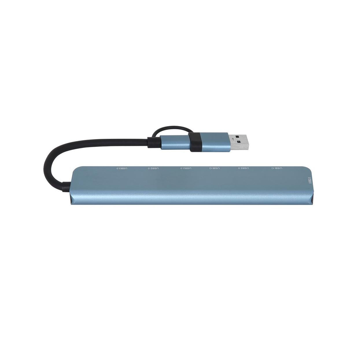 USB 3.0 Alüminyum Çoğaltıcı – 7 Portlu (5x USB-A & 2x USB-C) Hub
