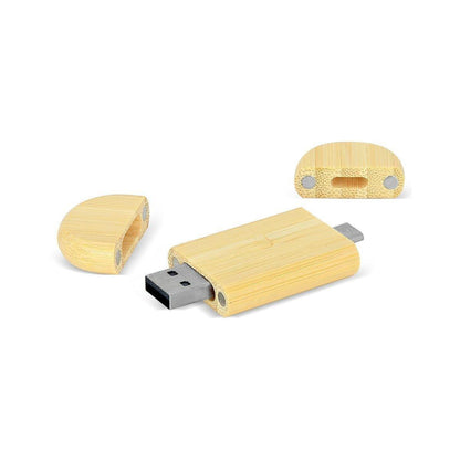 Bambu OTG USB Bellek – Çift Girişli Doğal Veri Depolama 64 GB