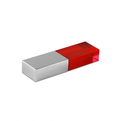Kristal USB Bellek 32GB – Şeffaf Tasarım ve Metal Kapaklı Premium Model