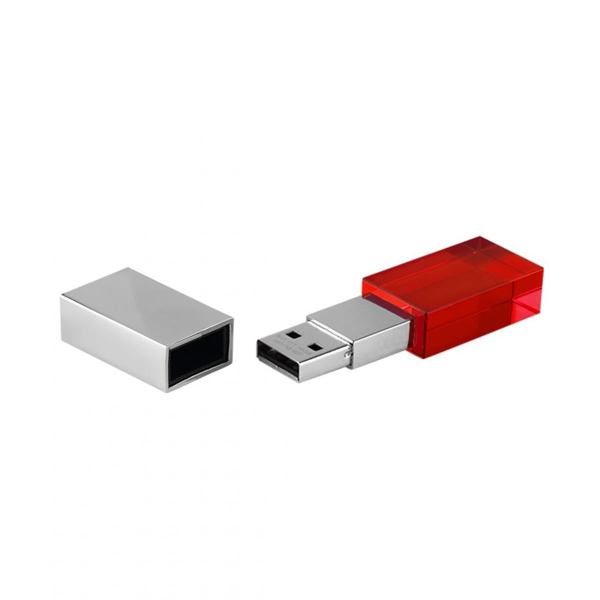 Kristal USB Bellek 32GB – Şeffaf Tasarım ve Metal Kapaklı Premium Model