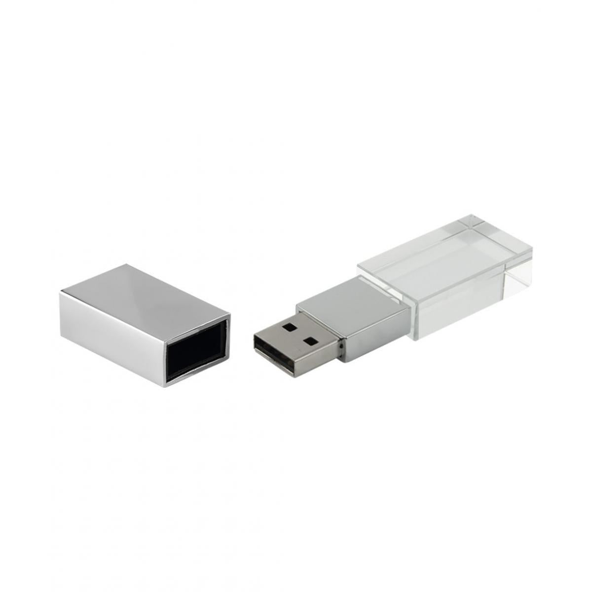 Kristal USB Bellek 32GB – Şeffaf Tasarım ve Metal Kapaklı Premium Model
