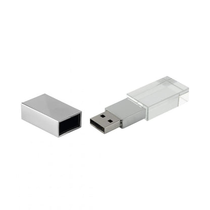 Kristal USB Bellek 32GB – Şeffaf Tasarım ve Metal Kapaklı Premium Model