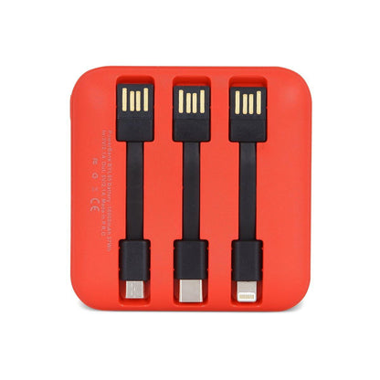 Dahili 3 Kablolu Powerbank – 10.000 mAh Hızlı Şarj ve Çift LED Fenerli