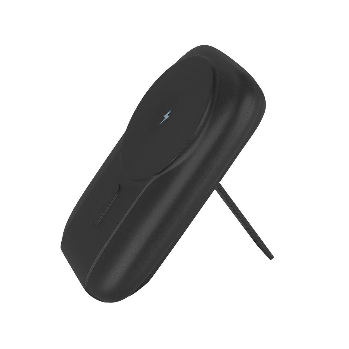 MagSafe Uyumlu 10.000 mAh Powerbank – Dahili USB-C & Lightning Kablolu ve Telefon Standlı