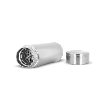 Saf Titanyum Gövdeli Termos – 450 ml Metal Süzgeçli ve Bardak Kapaklı