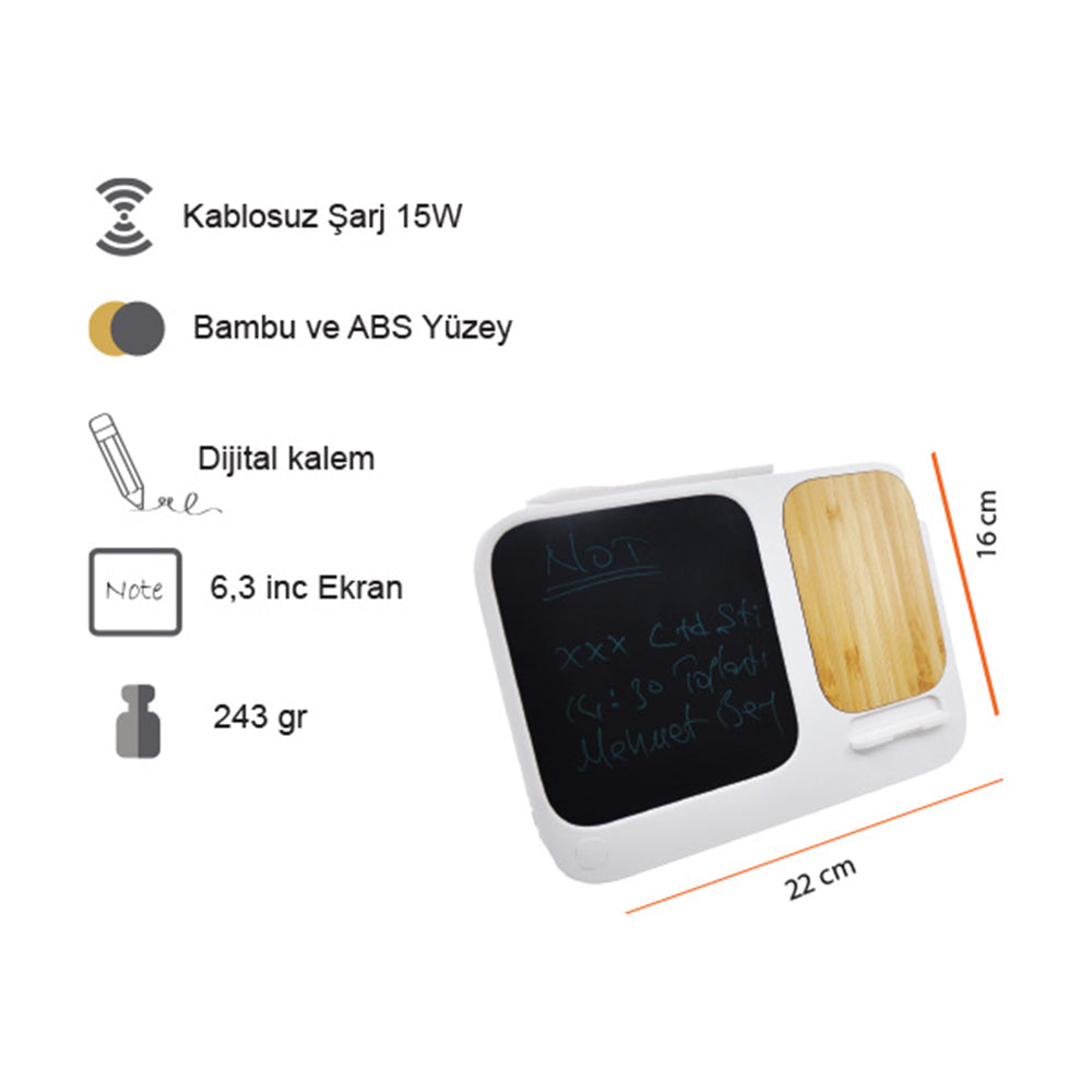 Kablosuz Şarj Dijital Yazı Tahtası